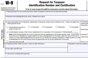 Printable W 9 Tax Form 2021