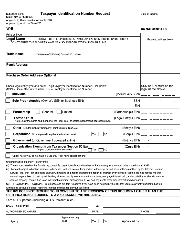 2021 W9 Tax Free Printable Form