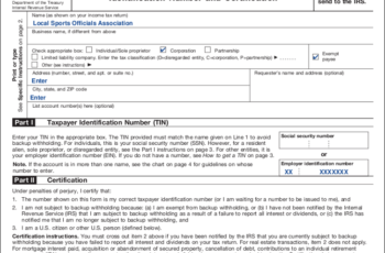 Downloadable W9 Tax Form