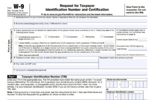 Federal Tax Form W 9 2021
