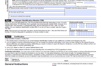 W9 Form Editable