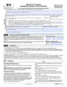 Blank Printable 2022 W9 Form
